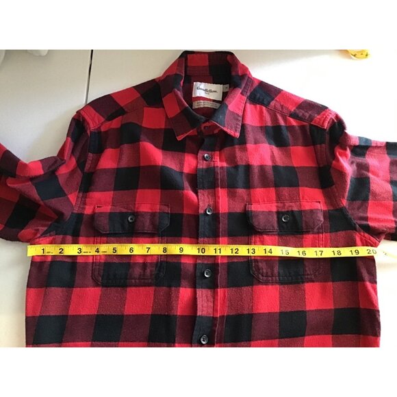 GOODIELLOW- MEN CHECKED 100% COTTON FLANNEL SHIRT SIZE MEDIUM - Picture 4 of 6